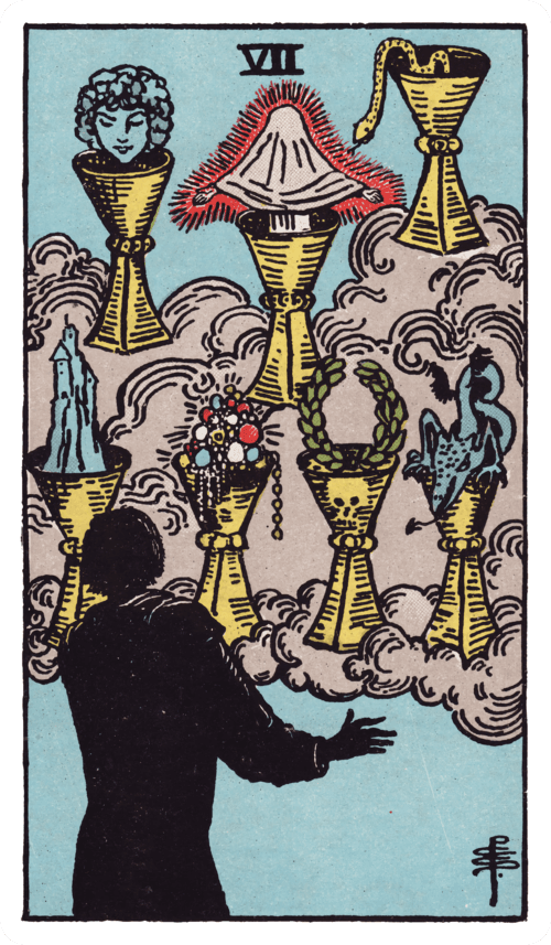 Seven of Cups tarot card
