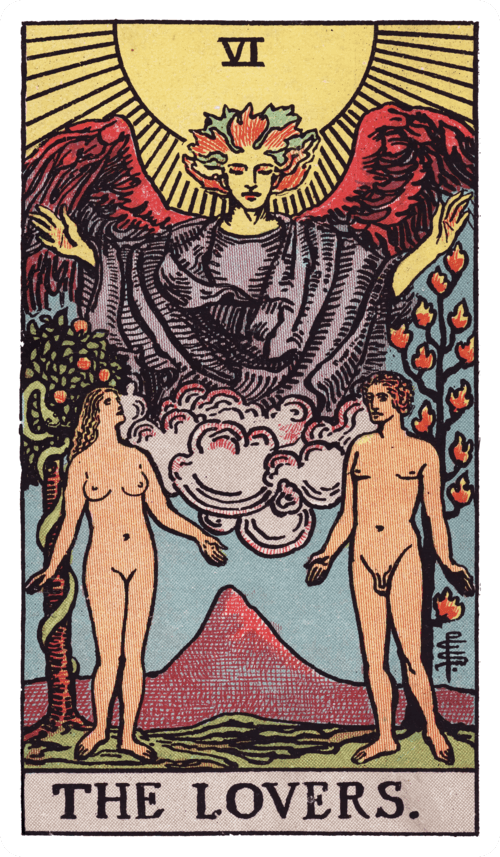 The Lovers tarot card