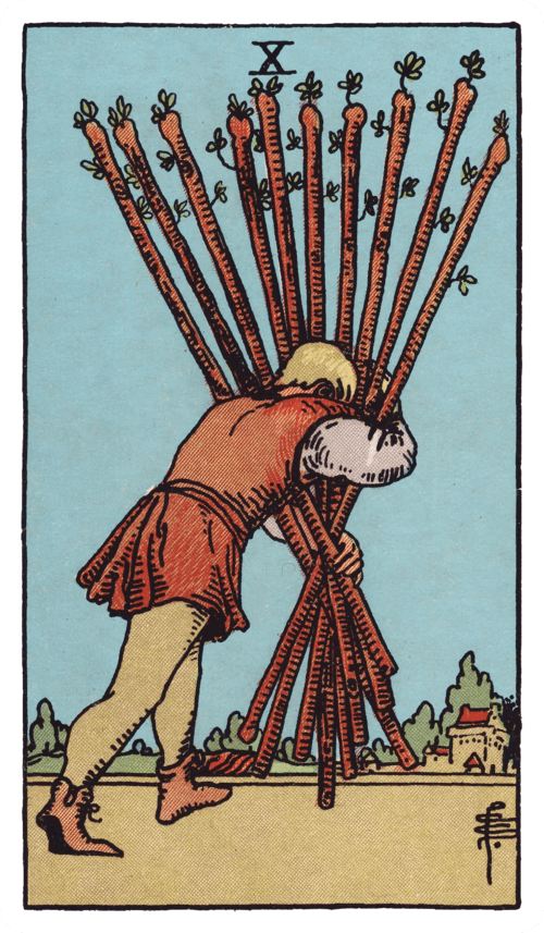 Ten of Wands tarot card