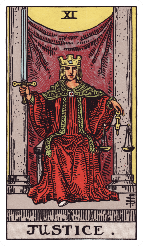 Justice tarot card